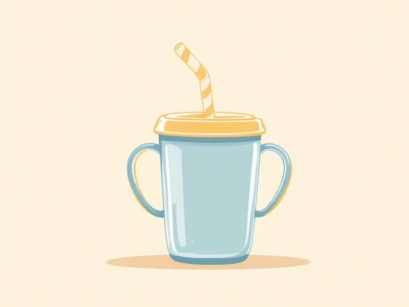 Toddler straw cup with handles