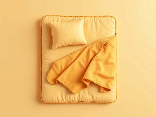 Toddler nap mat with pillow and blanket for daycare